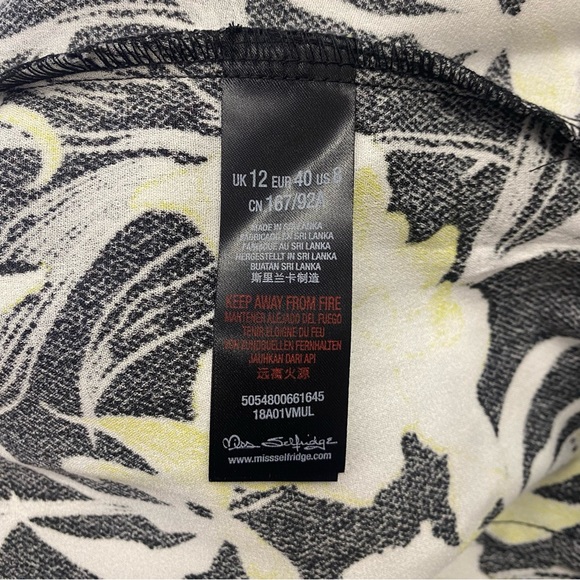 Miss Selfridge Black, Yellow, & White Floral Jumpsuit - Picture 8 of 8